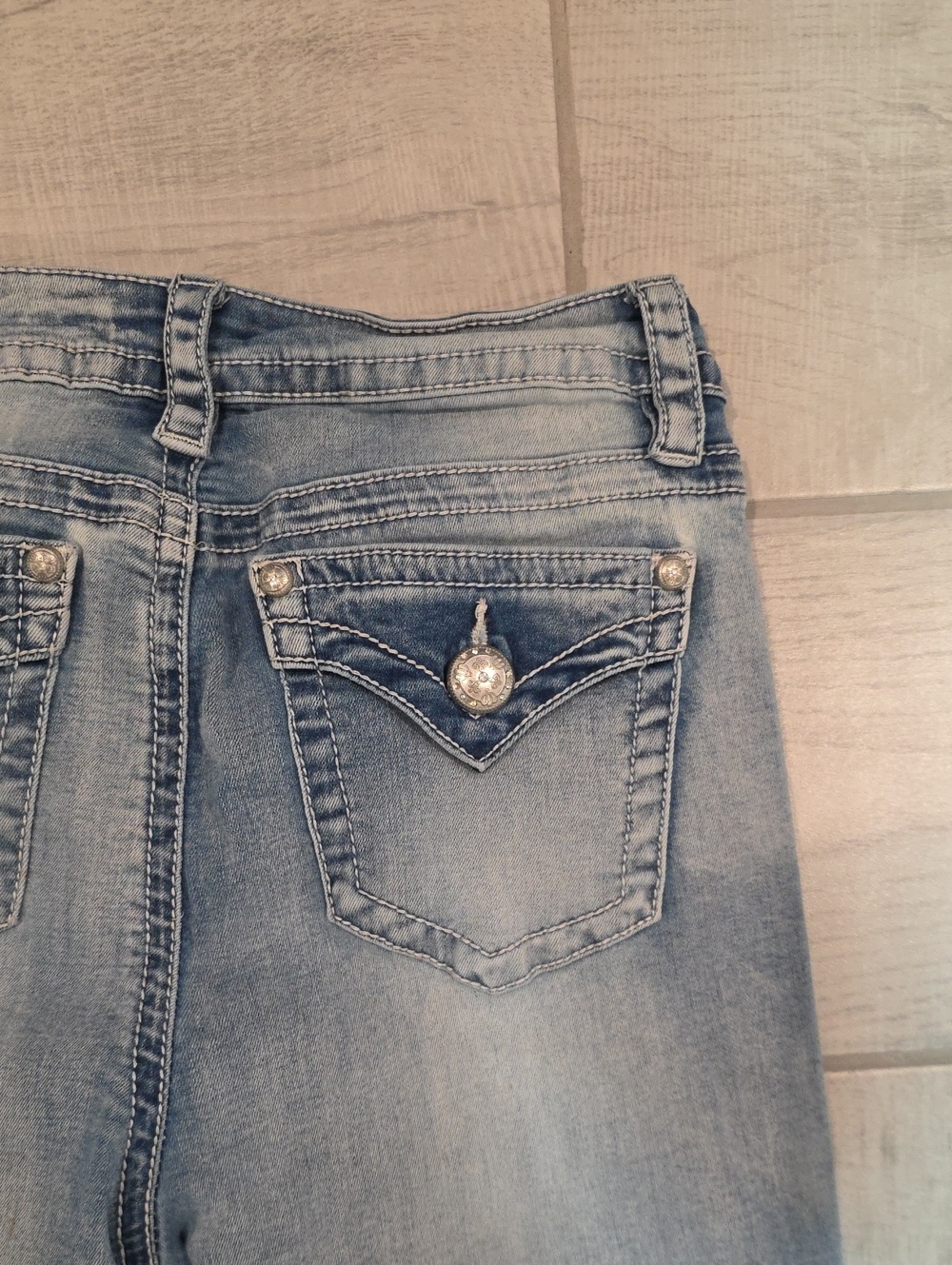 Fire & Rain Jeans Junior's Size 11 Bootleg Light Wash Stretch - Picture 10 of 10